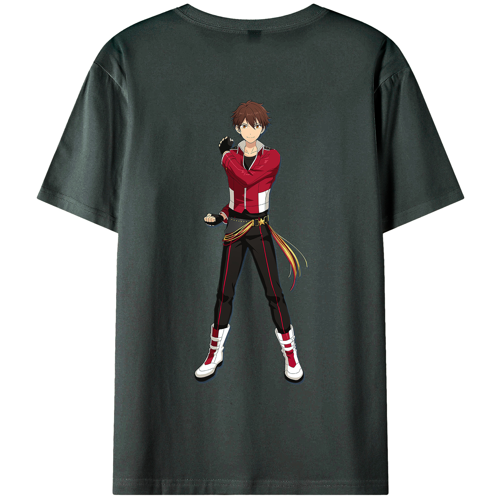 （画像用） あんさんぶるスターズ! Ensemble Stars 綿100％ メンズ半袖Tシャツ（バックプリント） 通気性